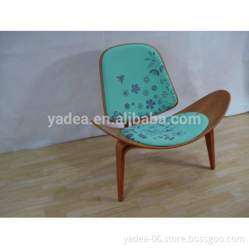 Hotel lobby Hans Wegner replica ch07 oakwood/ashwood/walnut wood shell chair
